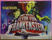 C043 ANDY WARHOL'S FRANKENSTEIN British quad movie poster '74 3D