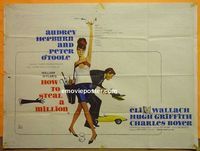 C078 HOW TO STEAL A MILLION British quad movie poster '66 A. Hepburn