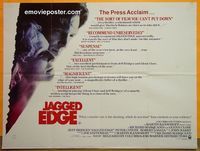 C079 JAGGED EDGE British quad movie poster '85 Glenn Close, Bridges