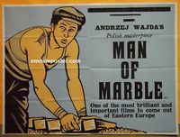 C088 MAN OF MARBLE British quad movie poster '77 Andrzej Wajda