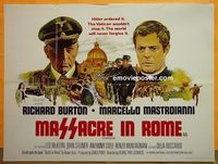C090 MASSACRE IN ROME British quad movie poster '73 Richard Burton