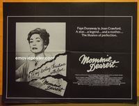 C092 MOMMIE DEAREST British quad movie poster '81 Dunaway as Crawford