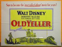 C098 OLD YELLER British quad movie poster R67 Disney classic!