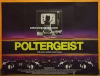 C103 POLTERGEIST British quad movie poster '82 Tobe Hooper, Nelson