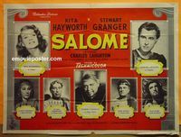 C113 SALOME British quad movie poster '53 sexy Rita Hayworth!
