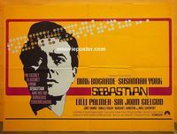 C114 SEBASTIAN British quad movie poster '68 Dirk Bogarde, York