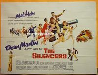 C116 SILENCERS British quad movie poster '66 Dean Martin, Stevens