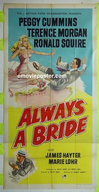 C015 ALWAYS A BRIDE English three-sheet movie poster '53 Peggy Cummins