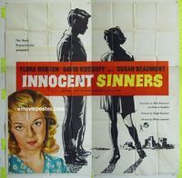 C010 INNOCENT SINNERS English six-sheet movie poster '58 Robson, Kossoff