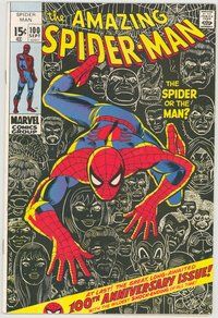 E090 AMAZING SPIDER-MAN comic book #100 1st 6-armed Spidey, John Romita