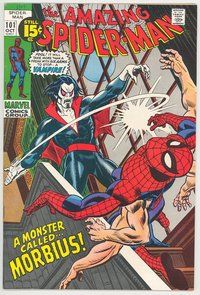 E091 AMAZING SPIDER-MAN comic book #101 1st Morbius!, Gil Kane