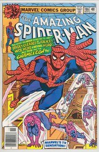 E176 AMAZING SPIDER-MAN comic book #186 Keith Pollard