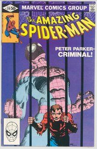 E209 AMAZING SPIDER-MAN comic book #219 Frank Miller cover