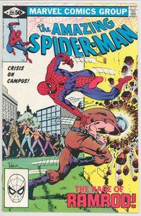 E211 AMAZING SPIDER-MAN comic book #221 Bob Wiacek