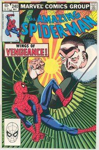 E230 AMAZING SPIDER-MAN comic book #240 John Romita Jr