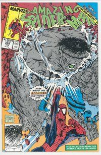 E317 AMAZING SPIDER-MAN comic book #328 Hulk, Todd McFarlane
