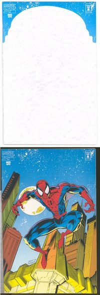 E345 AMAZING SPIDER-MAN comic book #400 die-cut cover