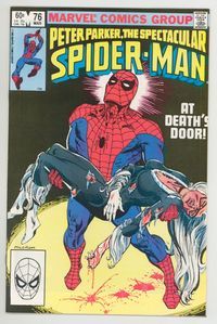 E436 SPECTACULAR SPIDER-MAN comic book #76 Al Milgrom