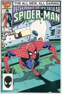 E474 SPECTACULAR SPIDER-MAN comic book #114 Keith Pollard