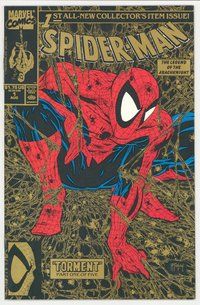 E675 SPIDER-MAN comic book #1 gold cover, Todd McFarlane
