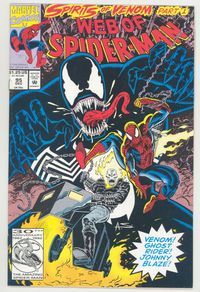 E641 WEB OF SPIDER-MAN comic book #95 Ghost Rider