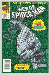 E645 WEB OF SPIDER-MAN comic book #100 foil cover
