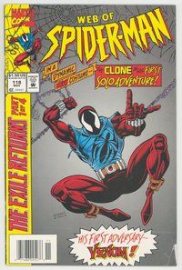 E658 WEB OF SPIDER-MAN comic book #118 1st Scarlet Spider