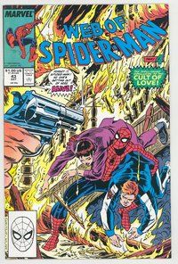 E603 WEB OF SPIDER-MAN comic book #43 Alex Saviuk