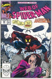 E623 WEB OF SPIDER-MAN comic book #63 Alex Saviuk