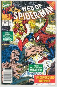 E632 WEB OF SPIDER-MAN comic book #77 Alex Saviuk