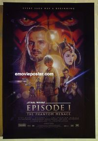 F024 PHANTOM MENACE style B, DS one-sheet movie poster '99 Star Wars Episode I