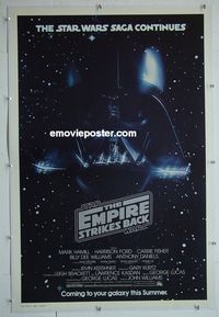 F003 EMPIRE STRIKES BACK advance linen 1sh movie poster '80 George Lucas