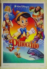 F091 PINOCCHIO DS 9 one-sheet movie posters R92 Walt Disney classic