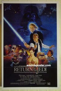 F021 RETURN OF THE JEDI style B one-sheet movie poster '83 George Lucas