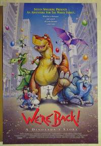 F116 WE'RE BACK 2 one-sheet movie posters '93 dinosaur story!