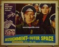 K571 ASSIGNMENT-OUTER SPACE lobby card #5 '62 sci-fi!