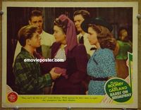 K578 BABES ON BROADWAY lobby card #2 '41 Rooney & Garland close!