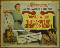 K038 BANDIT OF SHERWOOD FOREST title lobby card '45 Cornel Wilde