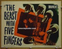 K594 BEAST WITH FIVE FINGERS #3 lobby card '47 Peter Lorre