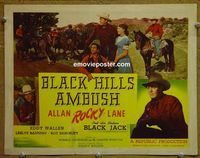 K053 BLACK HILLS AMBUSH title lobby card '52 Allan 'Rocky' Lane
