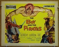 K060 BOY & THE PIRATES title lobby card '60 Charles Herbert