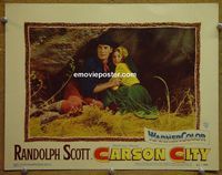 K680 CARSON CITY lobby card #2 '52 Randolph Scott, Lucille Norman
