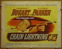 K079 CHAIN LIGHTNING title lobby card '49 Humphrey Bogart