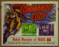 K090 COMMANDO CODY ch#7 title lobby card '53 Robot Monster of MARS!