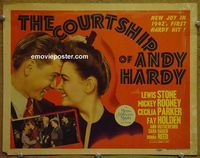 K097 COURTSHIP OF ANDY HARDY title lobby card '42 Stone, Mickey Rooney