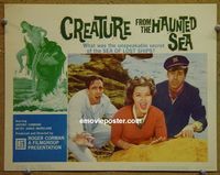 K744 CREATURE FROM THE HAUNTED SEA lobby card #1 '61 Corman