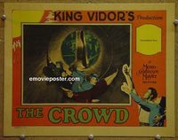 K751 CROWD lobby card '28 King Vidor, James Murray
