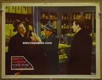 K754 CRY OF THE CITY lobby card #7 '48 film noir, Victor Mature
