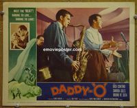 K761 DADDY-O lobby card #4 '59 saxophone-playing beatnik!