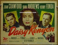 K101 DAISY KENYON title lobby card '47 Joan Crawford, Andrews, Fonda